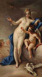 Venus y Cupido (óleo sobre lienzo)