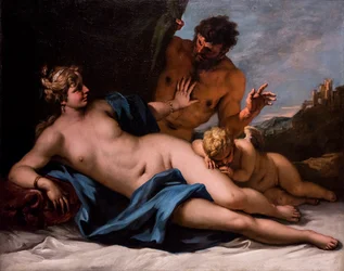 Venus sorprendida por un sátiro, c. 1720/25 (Óleo sobre lienzo)