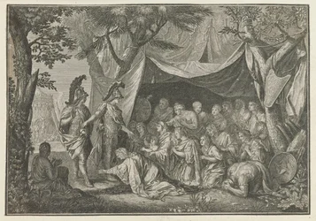 Alejandro Magno se reúne con Stateira, Sisygambis y la familia de Darío
Obras de Charles le Brun (título de la serie)
L