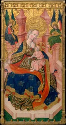 Virgen amamantando al niño