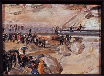 Paseo en San Remo (Italia). Obra de Semyon Gavrilovich Nikiforov (1877-1912), óleo sobre cartón