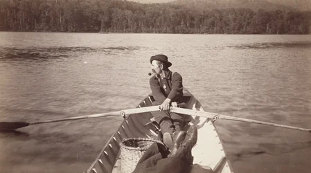La vista desde el asiento de popa, 1880s-1890s