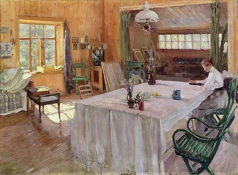 En la casa del artista Konstantin Korovin (1861-1939) 1907