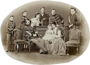 La familia del emperador Alejandro II de Rusia, c. 1871