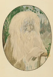Leshy. Ilustración del poema Ruslán y Liudmila de A. Pushkin, 1921-1926