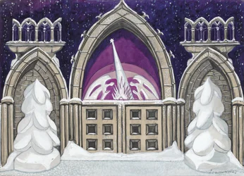 Diseño de escenario para el ballet El Cascanueces de P. Tchaikovsky