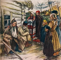 Un cartel del fondo de guerra ruso, c. 1914