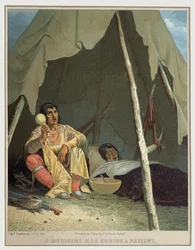 Chamán nativo americano, c.1850 (ilustración)