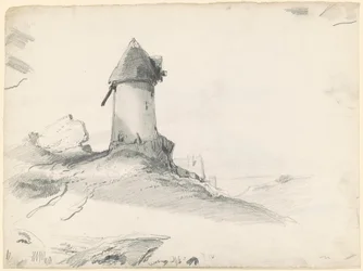 Paisaje con molino
