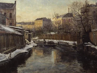 De Akerselva (óleo sobre lienzo)
