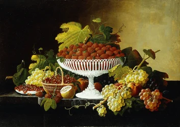 Naturaleza muerta con fresas