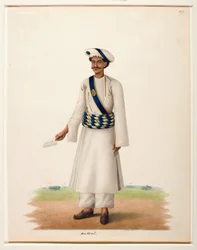 Harkarah con una carta, c.1846