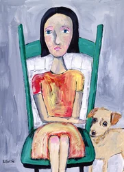 La chica melancólica y el perro fiel