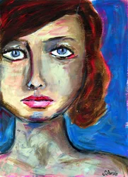 Retrato de una mujer pensativa