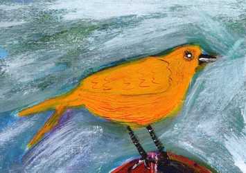 Pájaro naranja brillante