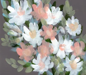 Ramo floral en tonos apagados