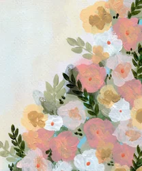 Suaves flores en tonos pastel