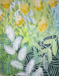 Jardín floral amarillo