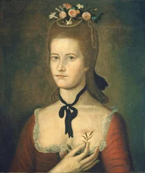 Retrato de una dama de rojo, c. 1785-1790
