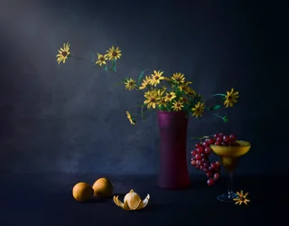 Flores y frutas de Moody