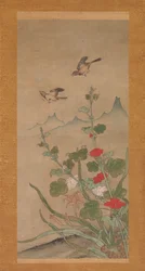 Aves y flores de verano y otoño, mediados del siglo XVI