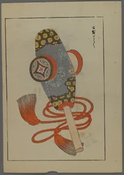 Juguetes japoneses, de Unai no tomo (Amigos de un niño) por Shimizu Seifu, 1891-1923. Sonajero