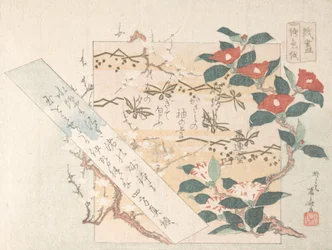 Diseños de papel de escribir con flores, siglo XIX