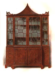 Gabinete de porcelana de caoba, 1906
