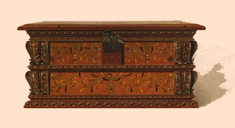 Caja incrustada de roble