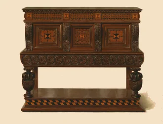 Buffet de nogal y roble, 1904