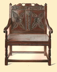 Silla doble de roble galés, 1904