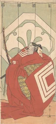Ichikawa Danjuro V en un Papel de Shibaraku, ca. 1779