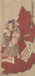 Actor de Kabuki Ichikawa Danjuro V en un Papel de Shibaraku ¡Detente ahí!, 11º mes de 1776