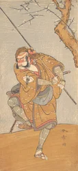Onoe Matsusuke en el Papel de Asahina en Edo no Haru Meisho Soga, 1773
