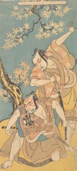 Escena del drama Otokoyama Yunzei Kurabe, 12º mes, 1768