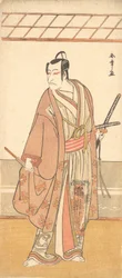 El Actor Ichikawa Danjuro V como un Samurai Vestido con un Abrigo Haori Púrpura, ca. 1778