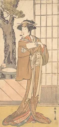 El Actor Segawa Kikunojo Tercero como una Oiran, ca. 1780