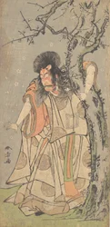 El quinto Ichikawa Danjuro como un noble de la corte Kuge, 1773