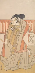 El primer Nakamura Nakazo en el papel de Kudo Suketsune, probablemente 1775