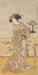 El primer Nakamura Tomijuro en el papel de Shigenoi, décimo mes, 1777