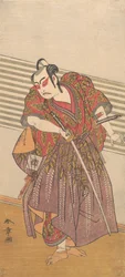 El segundo Ichikawa Yaozo como samurái, probablemente 1773