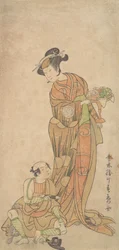 El segundo Yamashita Kinsaku en el papel de Shigenoi, verano, 1772