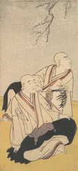 El tercer Sawamura Sojuro y el segundo Ichikawa Monnosuke como monjes budistas, 1791