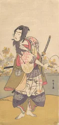 El Tercer Segawa Kikunojo en el Papel de Soga no Goro Tokimune, 2º mes, 1785