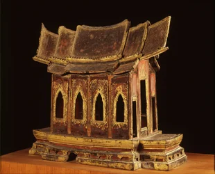 Modelo de un templo del período Ayutthaya