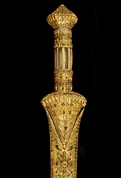 Empuñadura de espada real, finales del siglo XIV (oro)
