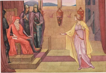 Irmingard y su padre. Mi padre dijo: "esto, o el claustro y el velo".