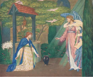 María en el pozo. "¡Salve, Virgen María, llena de gracia!
