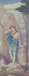 Ninfa junto a un estanque