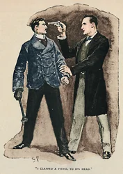 Le apunté con una pistola a la cabeza, 1892